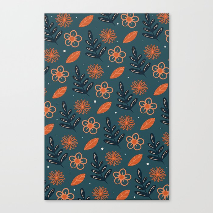 Flower and Fern Canvas Print