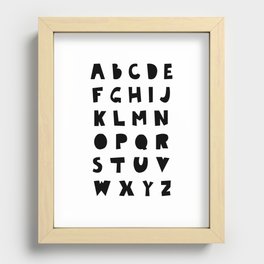 Nursery Alphabet Recessed Framed Print