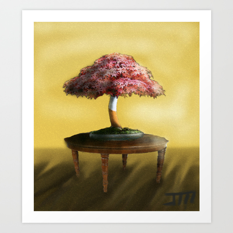 Bonsai Tree In The Sunset Art Print By Judashmetking Society6