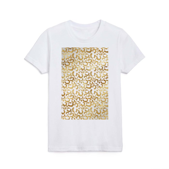 Leopard Gold Silver Modern Collection Kids T Shirt
