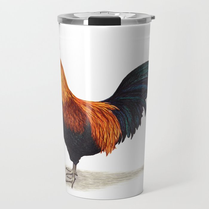 Rooster by Lars Furtwaengler | Ink Pen | 2011 Travel Mug