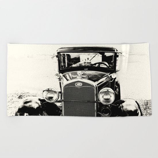 Model A Ford Beach Towel