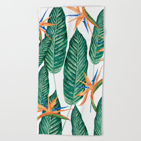 Banana And Flowers #society6 Beach Towel