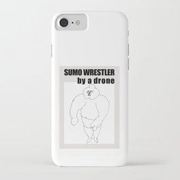 sumo wrestler by a drone iPhone Case