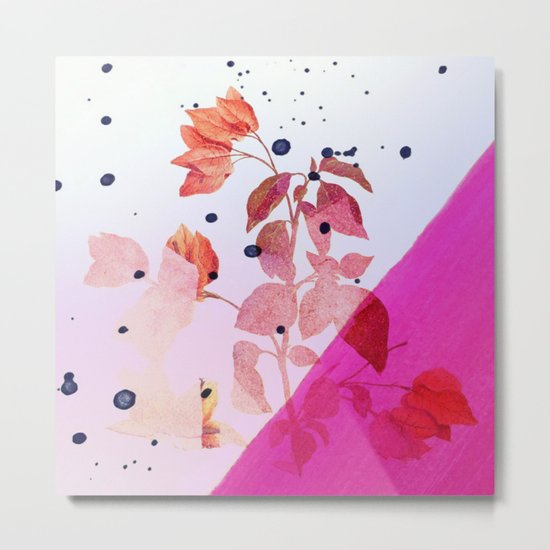 modern bougainvillea Metal Print