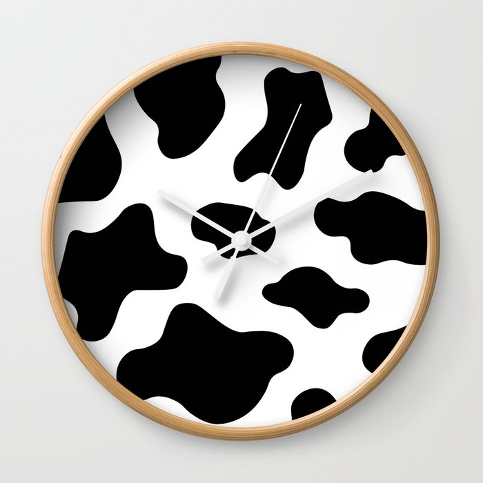 Cow Print Wall Clock