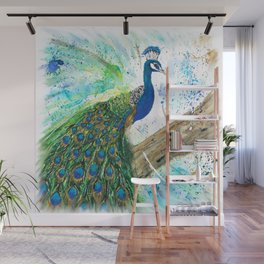 Pretty Peacock Wall Mural
