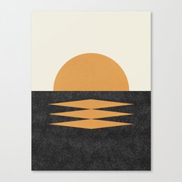Sunset Geometric Midcentury style Canvas Print
