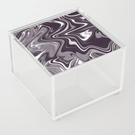 Black and White Groovy Pattern Acrylic Box