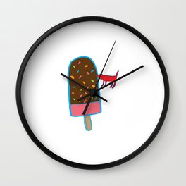 Chocolate ice-cream Wall Clock