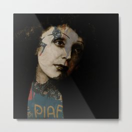 The Voice Metal Print | Woman, Edithpiaf, Edithpiafart, Curated, Graphicdesign, Edithpiafimage, France, Popart, Digital, Portrait 