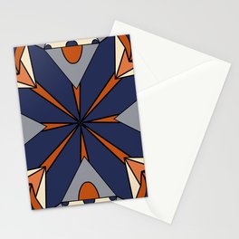Mandala Geometric Tile Orange Blue Stationery Card