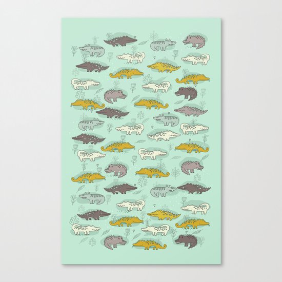 Cute Crocodiles Canvas Print