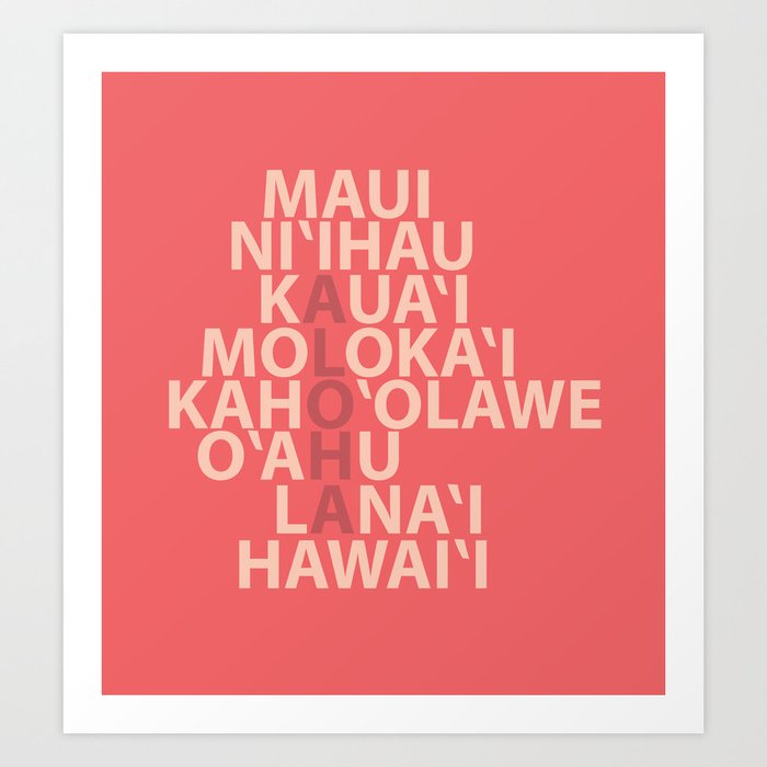 Hawaiian Islands Coral Art Print