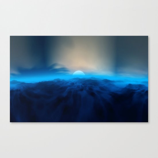 Blue #moon Canvas Print
