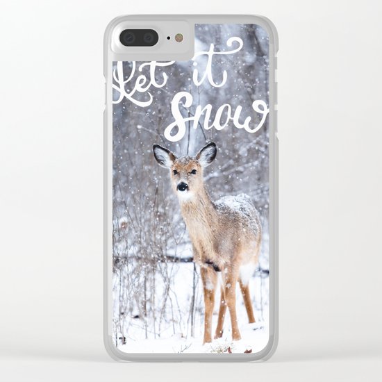 Let it Snow Christmas Clear iPhone Case