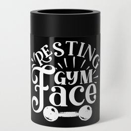 Resting Gym Face Funny Description Fitness Can Cooler