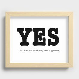 Yes Recessed Framed Print