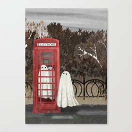 There Are Ghosts in the Phone Box Again... Canvas Print