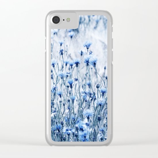 Cornflowers in summer time Clear iPhone Case