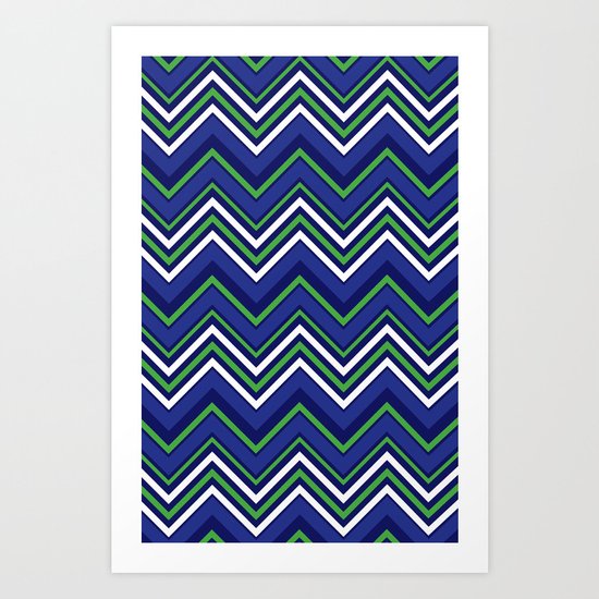 Preppy Chevron Art Print