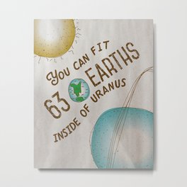 Uranus Joke Bathroom Poster - Solar System Series Metal Print | Solarsystem, Uranus, Graphicdesign, Classroomposters, Planets, Typography, Educationposter, Watercolor, Spaceposter, Planetscience 