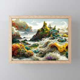On a Bed of Ocean Coils  Framed Mini Art Print