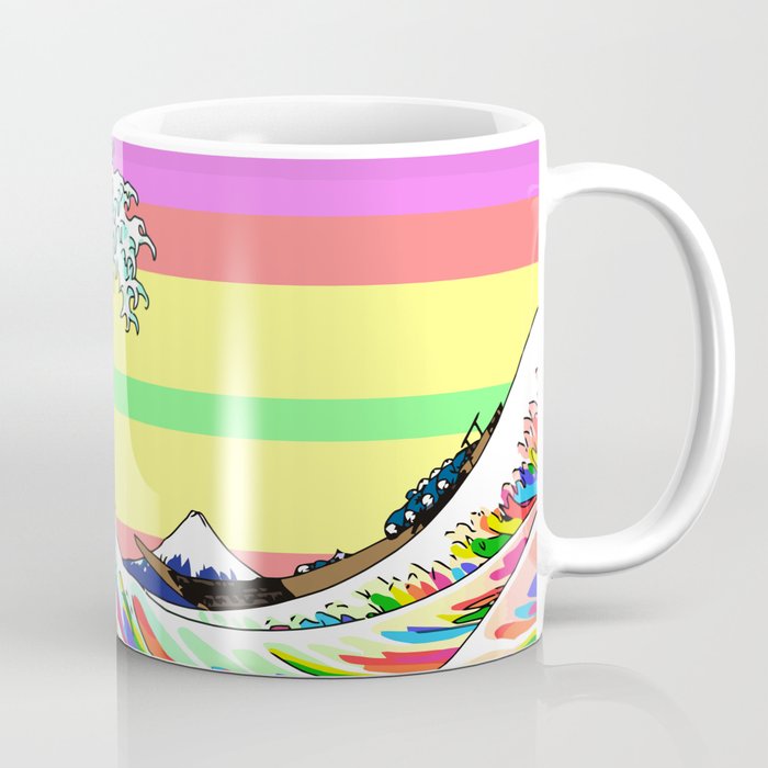 The Great Wave Off Kanagawa Colorful Coffee Mug By Triptin Society6 The Great Wave Off Kanagawa Colorful Coffee Mug