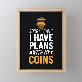 Coin Collecting Numismatist Beginner Pennies Money Framed Mini Art Print