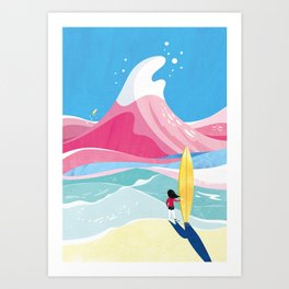 Wave Mountain Art Print