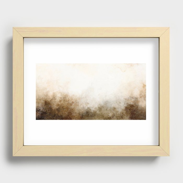 Brown beige and black smoke Recessed Framed Print