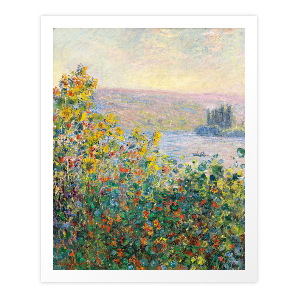 Flower Beds At Vetheuil By Claude Monet 1881 Art Print by amhq