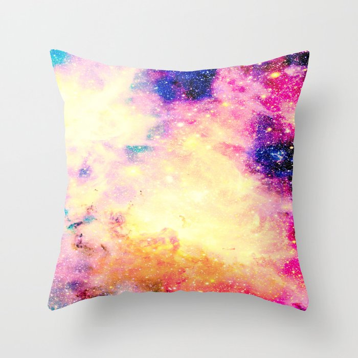 Galaxy: Carina Nebula Colorful Throw Pillow