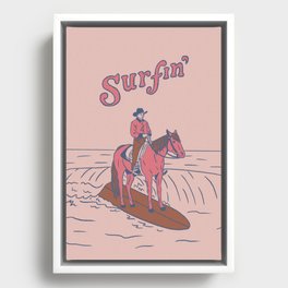 Surfin' Framed Canvas