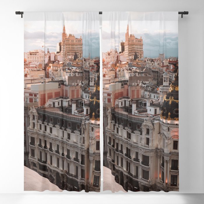 Spain Photography - Beautiful Architecture In Madrid Blackout Curtain