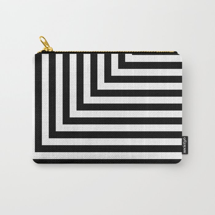 Black and White L Stripes //  pencilmeinstationery.com Carry-All Pouch