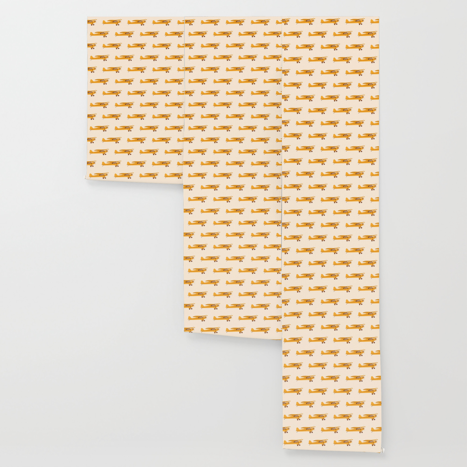 Little Yellow Plane Wallpaper by Florent Bodart / Speakerine | Society6