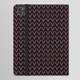Black and Deep Purple Horizontal Chevron Pattern Pairs DE 2022 Popular Color Mahogany Cherry DE5020 iPad Folio Case