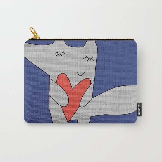 Fox in love blue Carry-All Pouch