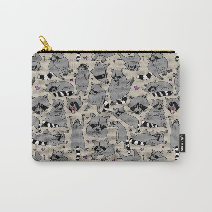 Raccoon Pattern Carry-All Pouch