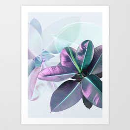 Violet Tropical Plant Art Print