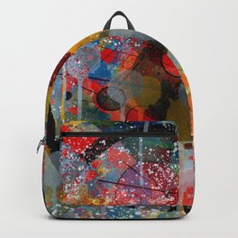 Kandinsky Action Painting Street Art Colorful Backpack