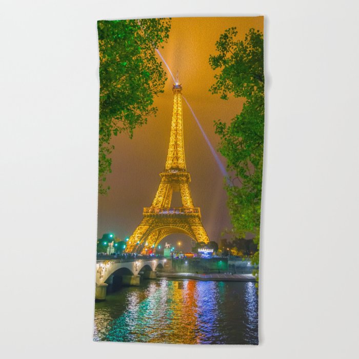 Eiffel Tower Beach Towel