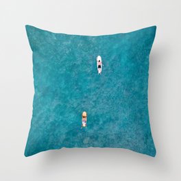 Aerial Surfers Throw Pillow