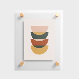Modern Contemporary Shape Design - Warm Neutral Shades Of Nature Pink Tan Off White Terracotta Gray Floating Acrylic Print