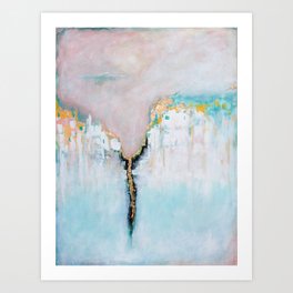 Pastel Cliffs Abstract Art Print