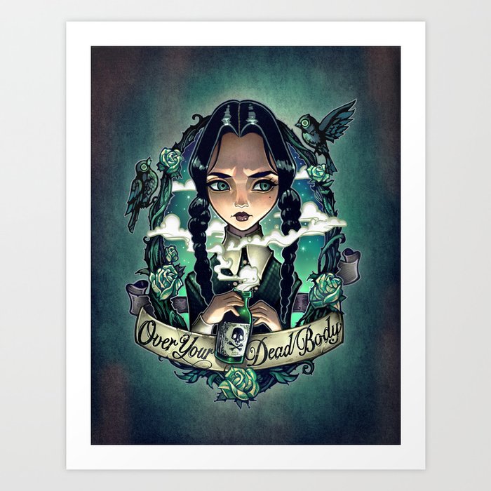 OVER YOUR DEAD BODY Art Print by Tim Shumate | Society6