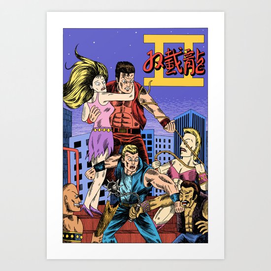 Double Dragon II Art Print