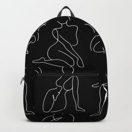 Full Body Girls in line black pattern Backpack