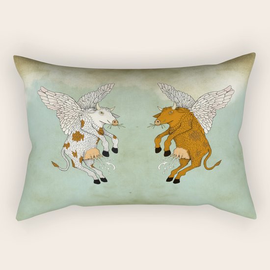 Las vacas voladoras - El día que Rectangular Pillow